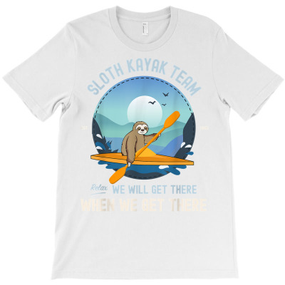 Sloth Kayaking Shirt, Sloth Kayak Team T Shirt T-shirt Designed By Shyanneracanello