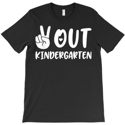 Peace Out Kindergarten Last Day Of School Kindergarten Grad T Shirt T-shirt Designed By Nicoleden
