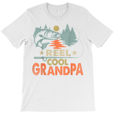 Reel Cool Grandpa Fishing Lover Vintage Father's Day T Shirt T-shirt Designed By Butledona