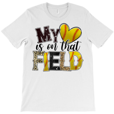 My Heart Is On That Field Softball Leopard Mothers Day Women Tank Top T-shirt Designed By Zoelane