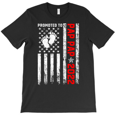 Retro Promoted To Pap Pap 2022 Usa Flag Father's Day T Shirt T-shirt Designed By Nicoleden