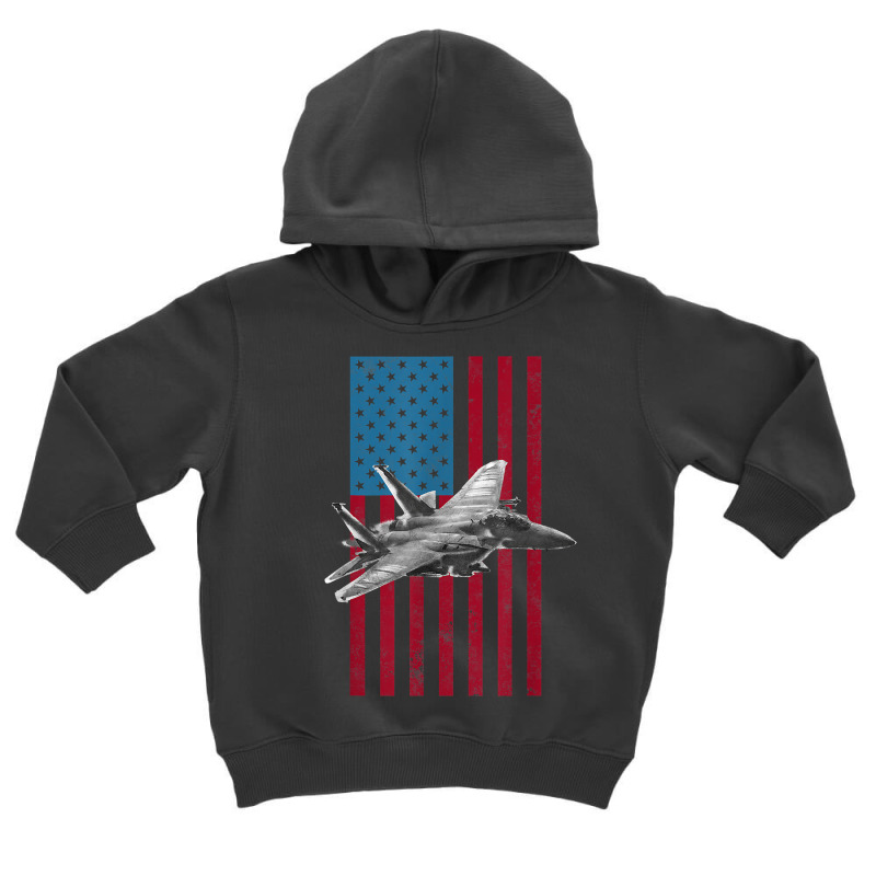 F 15 Strike Eagle 2 Usa American Flag Tee   Military T Shirt Toddler Hoodie by Sand King | Artistshot