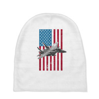 F 15 Strike Eagle 2 Usa American Flag Tee   Military T Shirt Baby Beanies | Artistshot