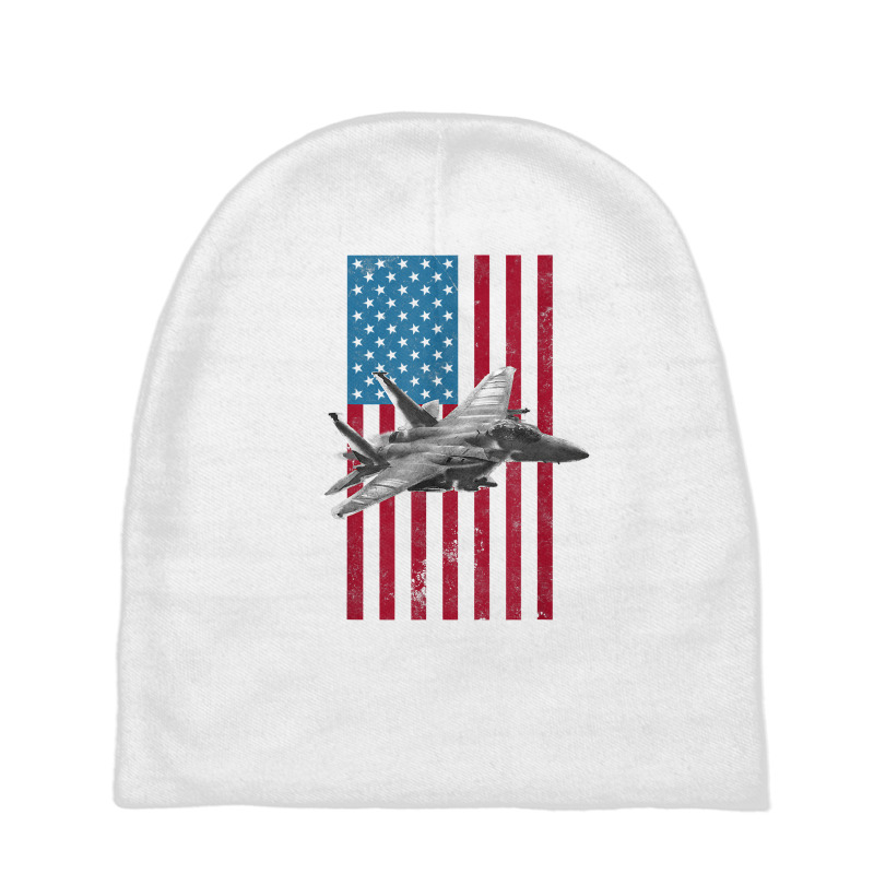 F 15 Strike Eagle 2 Usa American Flag Tee   Military T Shirt Baby Beanies by Sand King | Artistshot