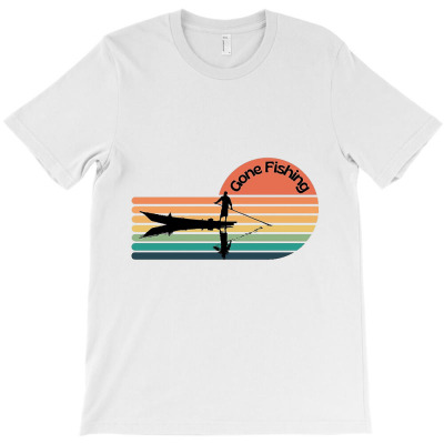 Gone Fishing T-shirt Designed By Sahid Maulana