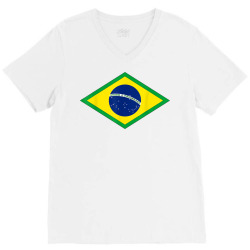 brazil flag brasil brazilian rio de janeiro sao paulo t shirt V-Neck Tee | Artistshot