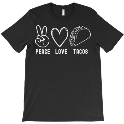 Womens Womens Peace Love Tacos Shirt Boys Men Funny Peace & Love V Nec T-shirt Designed By Shyanneracanello