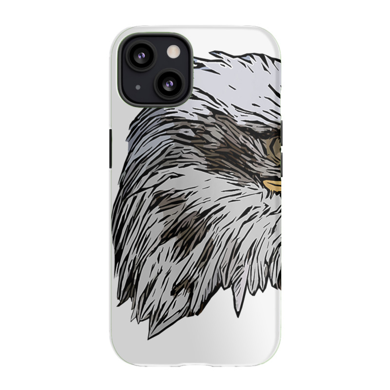 Womens Eagle Imprint American Bird Animal Retro Art Motif Bald V Neck Iphone 13 Case | Artistshot