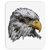 Womens Eagle Imprint American Bird Animal Retro Art Motif Bald V Neck Mousepad | Artistshot