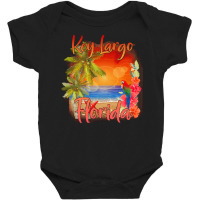 Key Largo Florida T  Shirt Key Largo Florida Keys Tropical Beach Sunse Baby Bodysuit | Artistshot