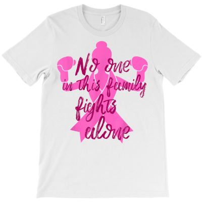 Pink Ribbon, Fighter Silhouette  Fight Together  Wear Pink T Shirt T-shirt Designed By Falongruz87