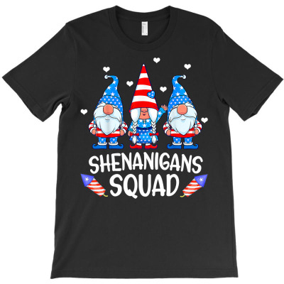 Shenanigans Squad 4th Of July Gnomes Usa Independence Day Long Sleeve T-shirt Designed By Nicoleden