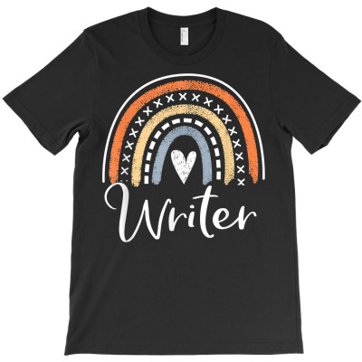 Writer Gifts For Women Funny Rainbow Write On Writing T Shirt T-shirt Designed By Dinyolani