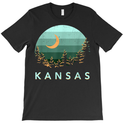 Kansas Souvenir Forest Evergreen Night Sky Nature Lover T Shirt T-shirt Designed By Kunkka