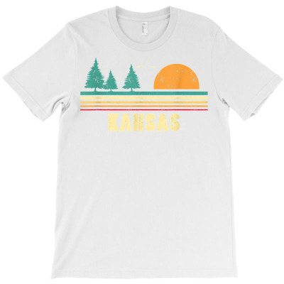 Kansas Vintage Pine Sunset Souvenir T Shirt T-shirt Designed By Kunkka