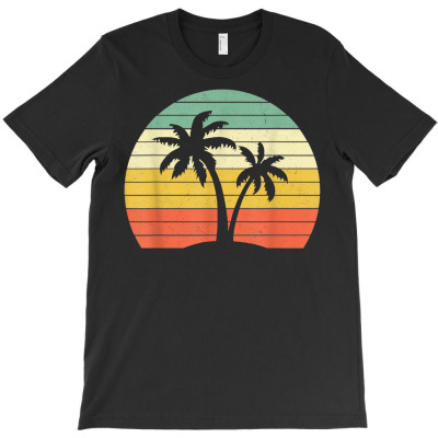 Palm Tree Shirt. Vintage Retro Style Tropical Beach T Shirt T-shirt Designed By Zoelane