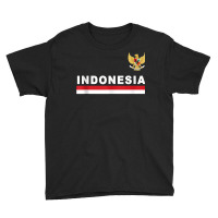 Indonesia Sporty Flag Stripe And Eagle Emblem Design Tank Top Youth Tee | Artistshot