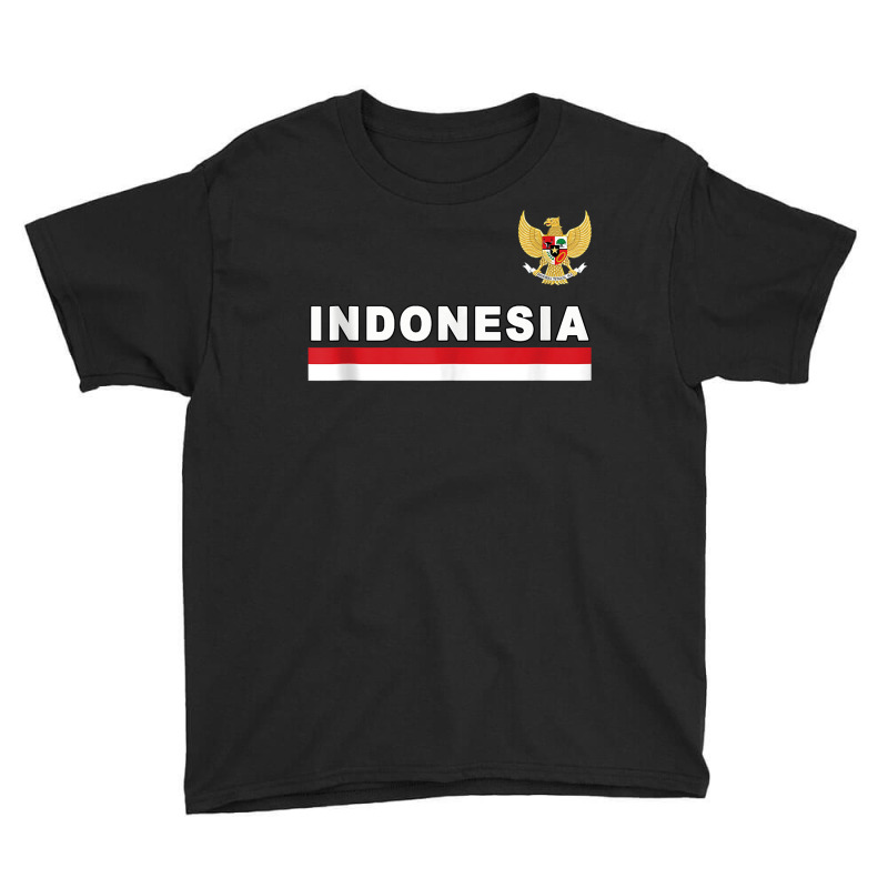 Indonesia Sporty Flag Stripe And Eagle Emblem Design Tank Top Youth Tee | Artistshot