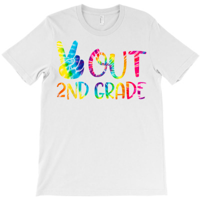 Peace Out 2nd Grade Happy Last Day Of School Tie Dye Student T Shirt T-shirt Designed By Zoelane