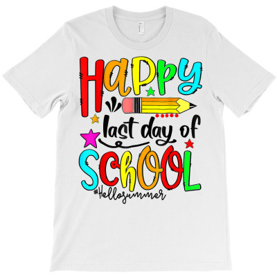 Happy Last Day Of School Shirt Hello Summer Teacher Student T Shirt T-shirt Designed By Espermarl