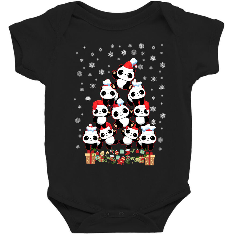 Panda  Christmas Tree Baby Bodysuit | Artistshot