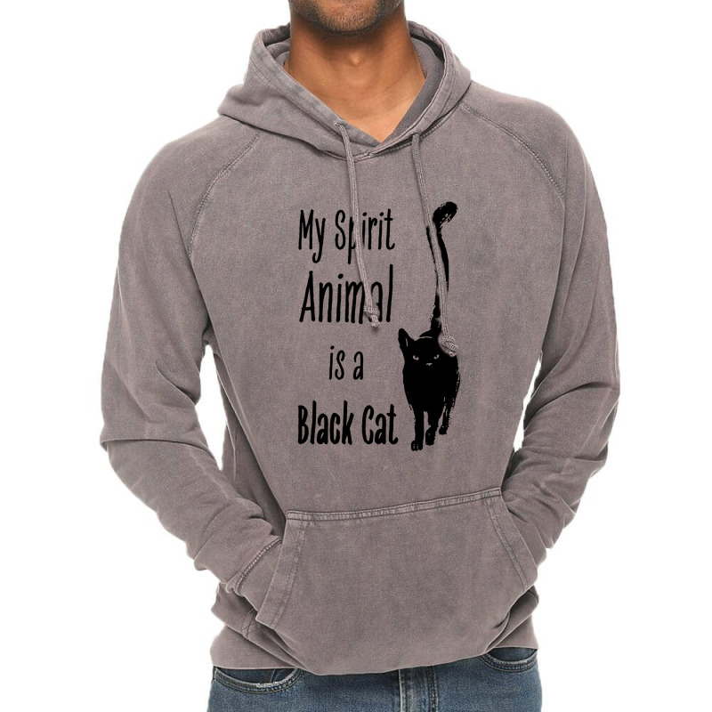 Copy Of My Spirit Animal Is A Black Cat Vintage Hoodie by Ugeg Ugeg | Artistshot