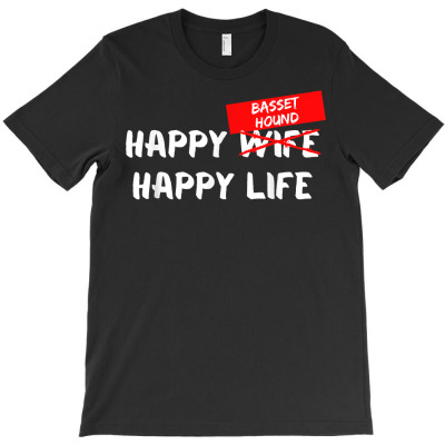 Basset Hound Dog Breed Happy Life Animal Friend Dog T Shirt T-shirt Designed By Espermarl
