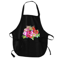 Big Bold Floral Medium-length Apron | Artistshot