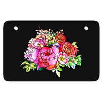 Big Bold Floral Atv License Plate | Artistshot