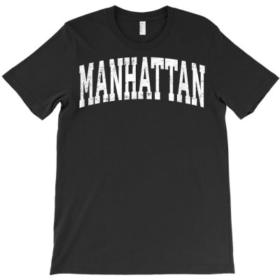 Manhattan Kansas Ks Vintage Athletic Sports Design T Shirt T-shirt Designed By Kunkka