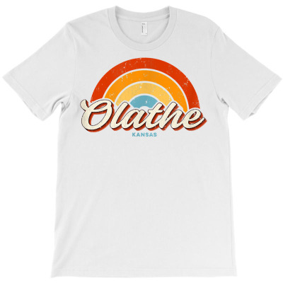 Olathe Kansas Ks Vintage Rainbow Retro 70s T Shirt T-shirt Designed By Kunkka