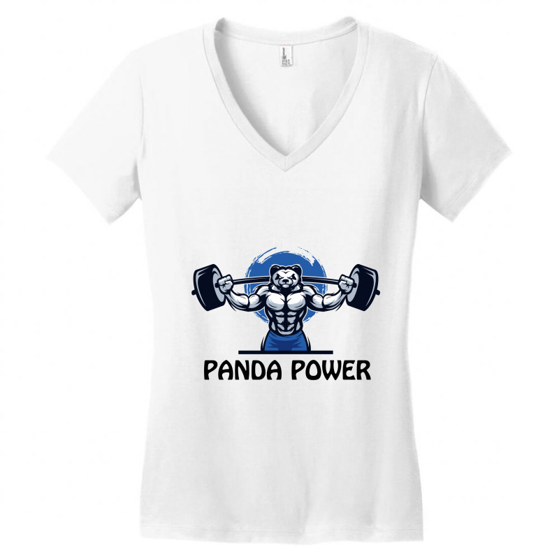 Panda Power Women's V-Neck T-Shirt by rardesign | Artistshot