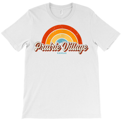 Prairie Village Kansas Ks Vintage Rainbow Retro 70s T Shirt T-shirt Designed By Kunkka