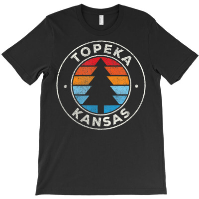 Topeka Kansas Ks Vintage Graphic Retro 70s T Shirt T-shirt Designed By Kunkka