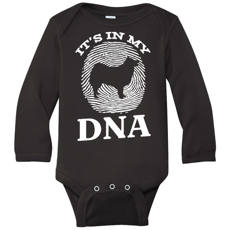 Icelandic T  Shirt Icelandic Sheepdog It`s In My D N A T  Shirt Long Sleeve Baby Bodysuit by alexandraturner348 | Artistshot