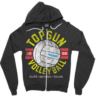 Top Gun Volleyball Zipper Hoodie Designed By Bariteau Hannah