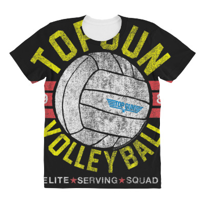 Top Gun Volleyball All Over Women's T-shirt Designed By Bariteau Hannah