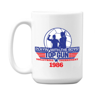 Top Gun Volleyball 15 Oz Coffee Mug Designed By Bariteau Hannah