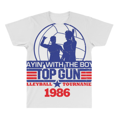 Top Gun Volleyball All Over Men's T-shirt Designed By Bariteau Hannah