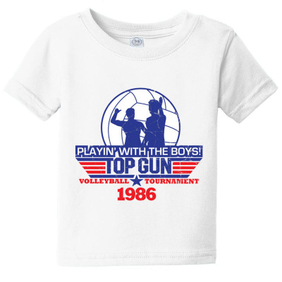 Top Gun Volleyball Baby Tee Designed By Bariteau Hannah