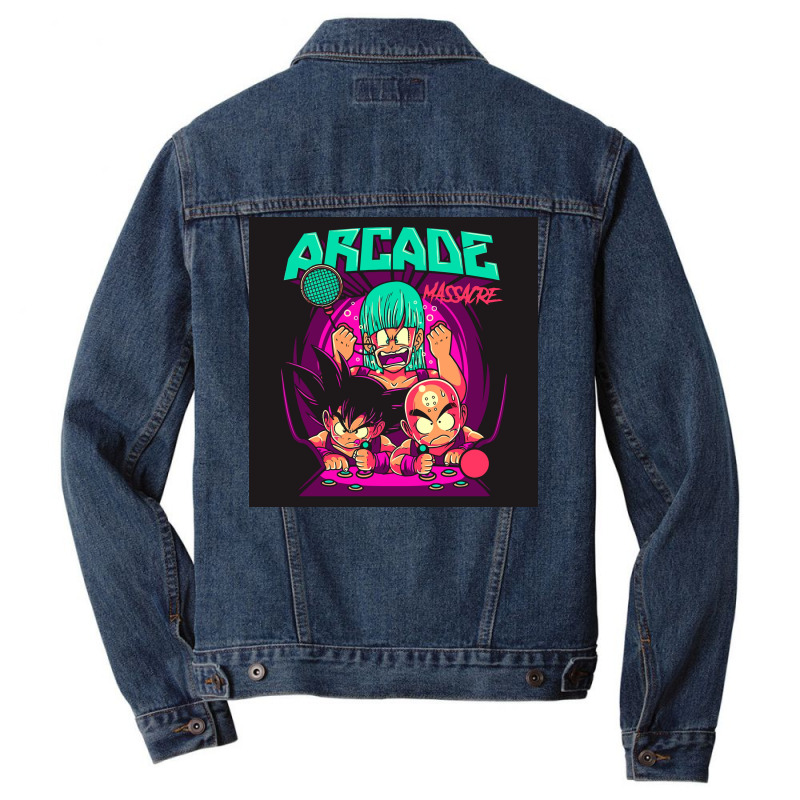 Dragonball Black Men Denim Jacket by selmaee | Artistshot