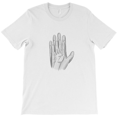 Father's Day Family Hand T-shirt Designed By Akin
