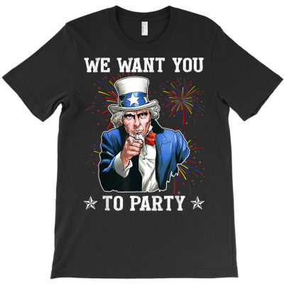 Uncle Sam Firework 4th Of July Shirt Men American Usa Flag T Shirt Cop T-shirt Designed By Riki