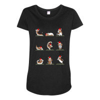 Beagle Yoga Christmas Lady Grandpa Grandma Maternity Scoop Neck T-shirt | Artistshot