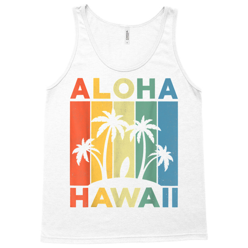 Aloha Hawaii Hawaiian Island Shirt Palm Beach Surfboard Surf T Shirt Tank Top by Sand King | Artistshot