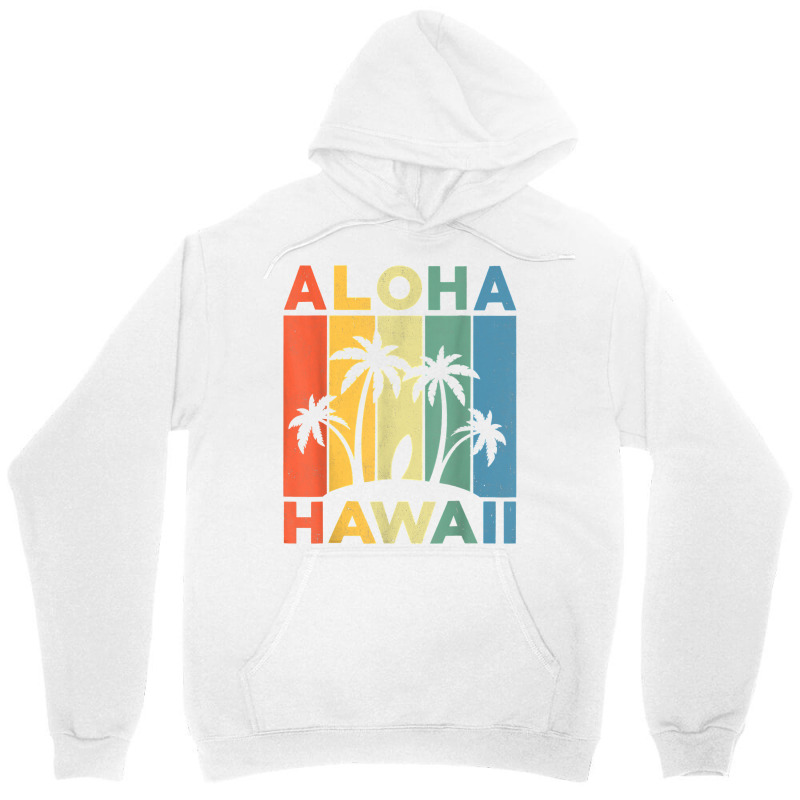 Aloha Hawaii Hawaiian Island Shirt Palm Beach Surfboard Surf T Shirt Unisex Hoodie by Sand King | Artistshot