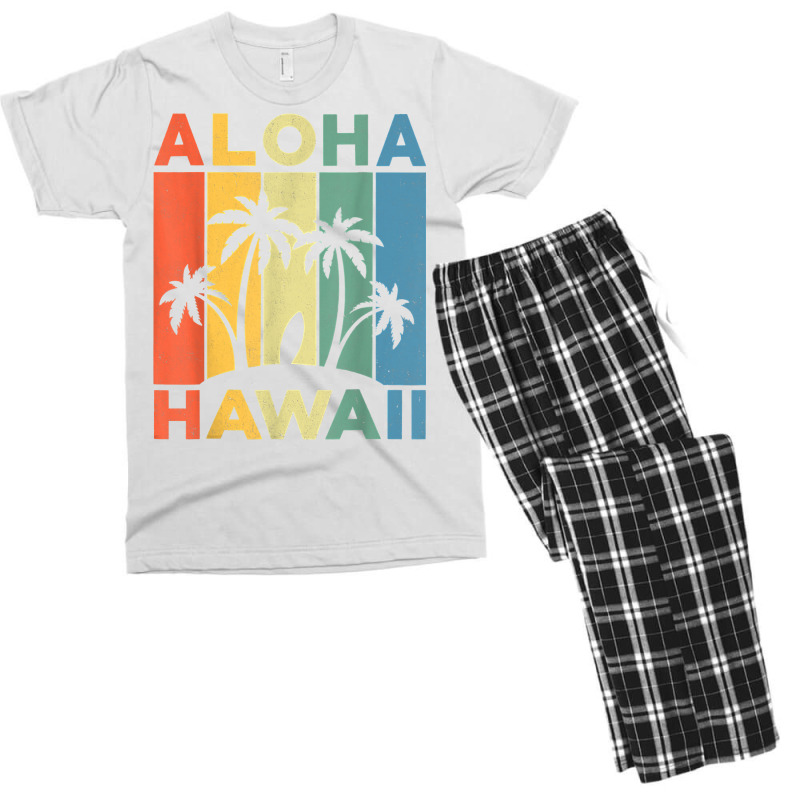 Aloha Hawaii Hawaiian Island Shirt Palm Beach Surfboard Surf T Shirt Men's T-shirt Pajama Set by Sand King | Artistshot