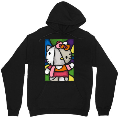 Hello Picasso Kitty Unisex Hoodie Designed By Mdk Art