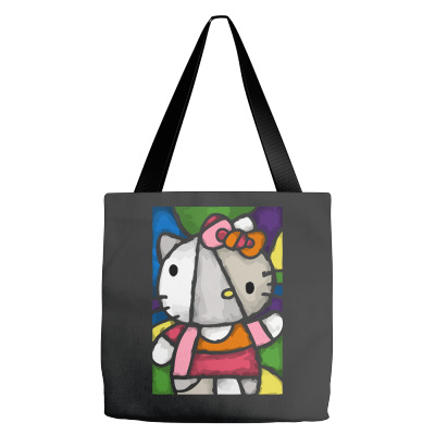 Hello Picasso Kitty Tote Bags Designed By Mdk Art