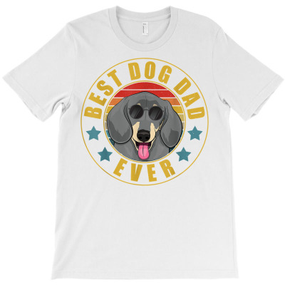 Vintage Best Dachshund Dog Dad Ever Puppy Fathers Day T Shirt T-shirt Designed By Riki